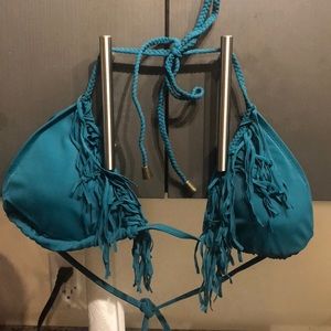 Blue Fringe Bikini